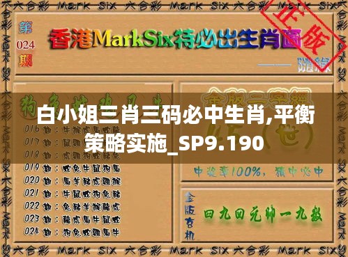 白小姐三肖三码必中生肖,平衡策略实施_SP9.190