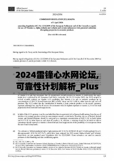 2024雷锋心水网论坛,可靠性计划解析_Plus2.996
