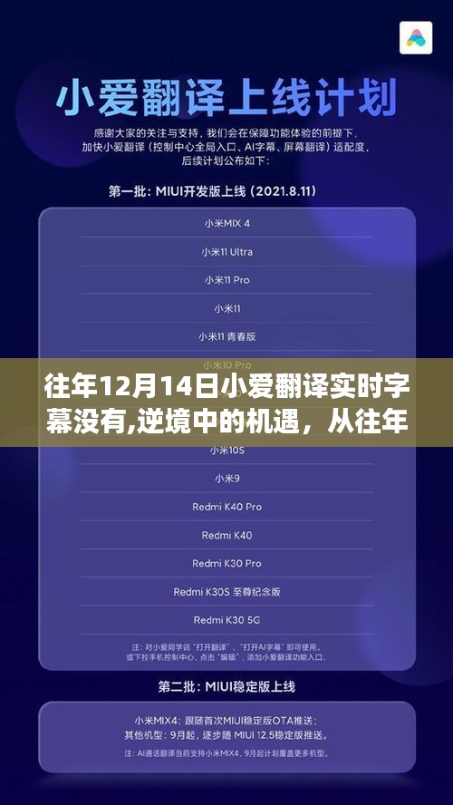 逆境中的机遇，从缺失的小爱翻译看变化带来的自信与成就感——历年12月14日的反思与展望