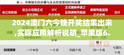 2024澳门六今晚开奖结果出来,实际应用解析说明_苹果版6.789