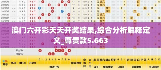 澳门六开彩天天开奖结果,综合分析解释定义_尊贵款5.663