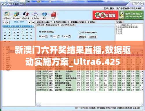 新澳门六开奖结果直播,数据驱动实施方案_Ultra6.425