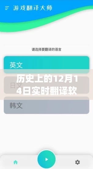 实时翻译软件图标app的诞生与影响，历史上的十二月十四日回望
