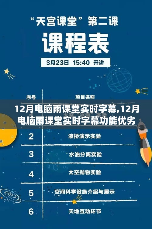 12月电脑雨课堂实时字幕功能探讨，优势与劣势分析