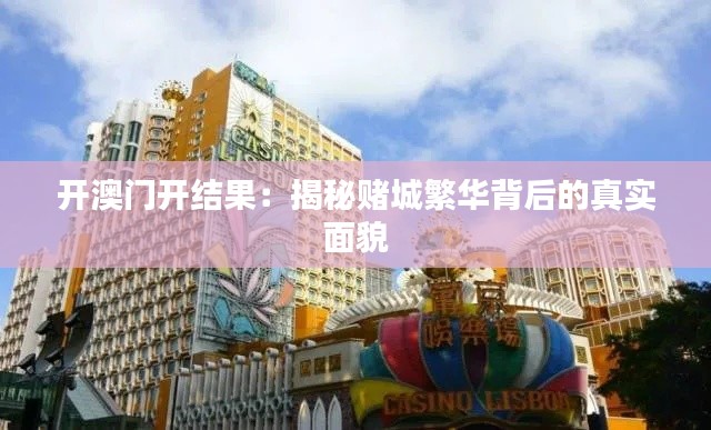开澳门开结果：揭秘赌城繁华背后的真实面貌