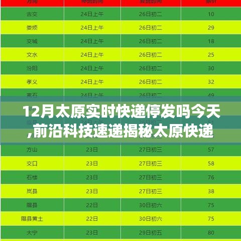 太原快递新动态揭秘，智能物流系统引领新时代，实时跟踪不停歇