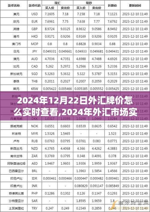 实时查看外汇牌价，洞悉外汇市场动态与解析实时查看系统深度解析