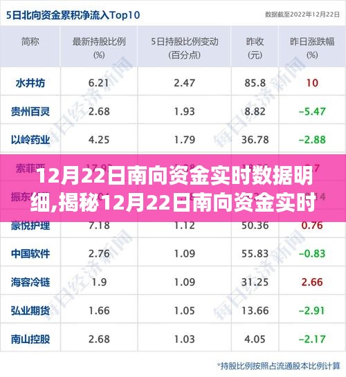 揭秘，12月22日南向资金实时数据明细深度解析与三大要点剖析