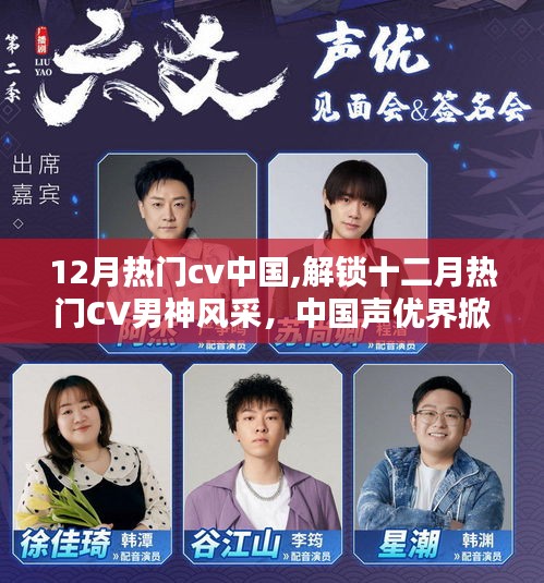 十二月热门CV男神风采展现，中国声优界掀起热潮