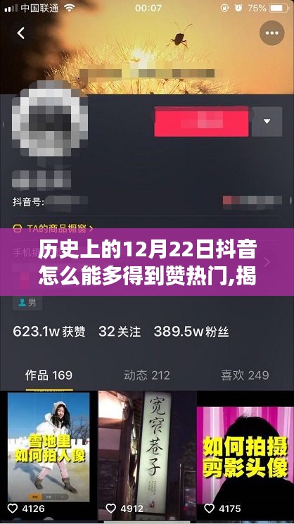 揭秘抖音热门秘诀，历史上的12月22日如何赢得更多点赞与关注？