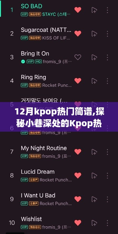 探秘小巷深处的Kpop热门简谱乐园，十二月热门简谱大放送