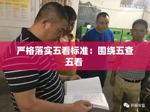 严格落实五看标准：围绕五查五看 