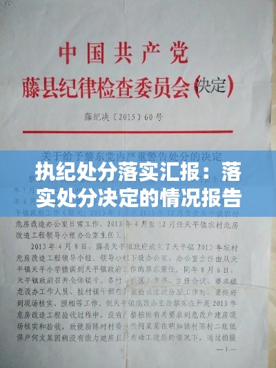 执纪处分落实汇报：落实处分决定的情况报告 