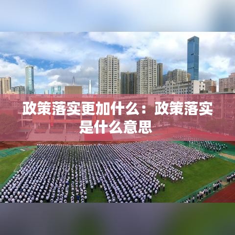 政策落实更加什么：政策落实是什么意思 