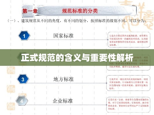 正式规范的含义与重要性解析