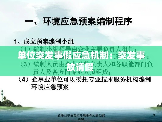 单位突发事假应急机制：突发事故请假 