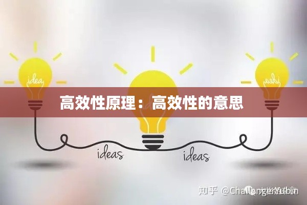 高效性原理：高效性的意思 
