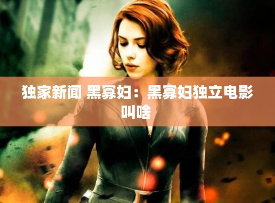独家新闻 黑寡妇：黑寡妇独立电影叫啥 