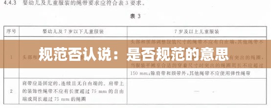 规范否认说：是否规范的意思 