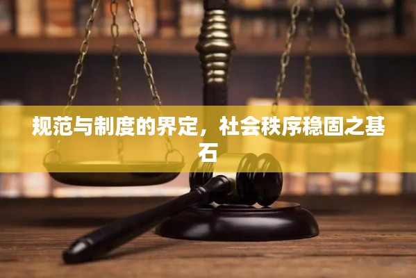 规范与制度的界定，社会秩序稳固之基石