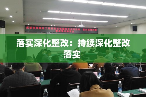 落实深化整改：持续深化整改落实 