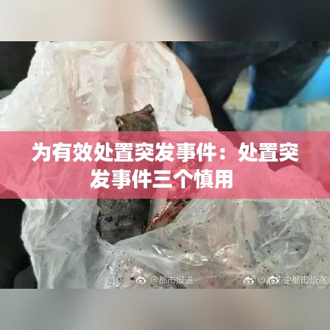 为有效处置突发事件：处置突发事件三个慎用 