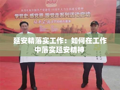 延安精落实工作：如何在工作中落实延安精神 