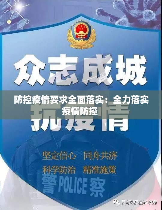 防控疫情要求全面落实：全力落实疫情防控 