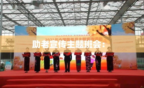 助老宣传主题班会： 