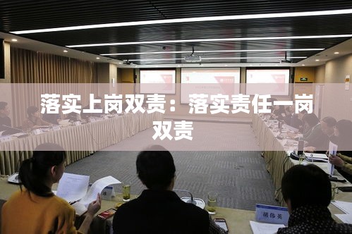 落实上岗双责：落实责任一岗双责 