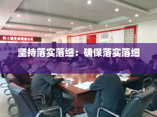 坚持落实落细：确保落实落细 