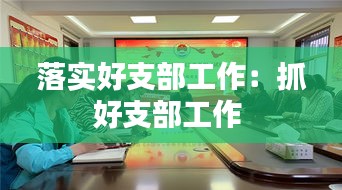 落实好支部工作：抓好支部工作 