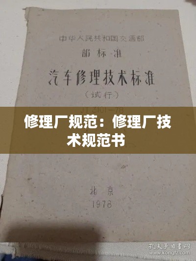 修理厂规范：修理厂技术规范书 