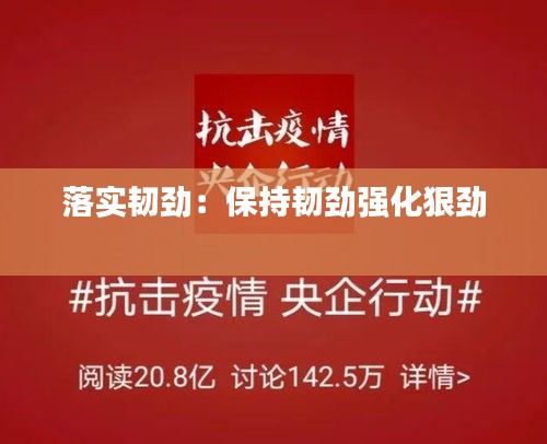 落实韧劲：保持韧劲强化狠劲 