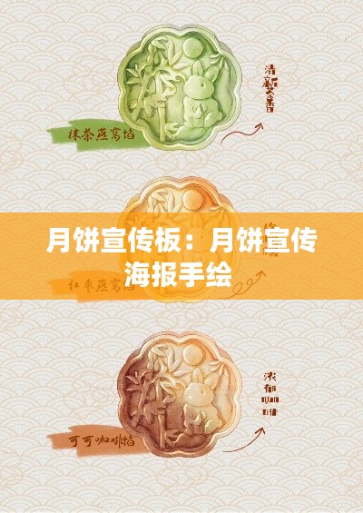 月饼宣传板：月饼宣传海报手绘 