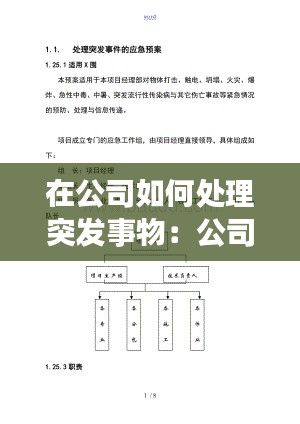 在公司如何处理突发事物：公司突发事件应急预案范文 