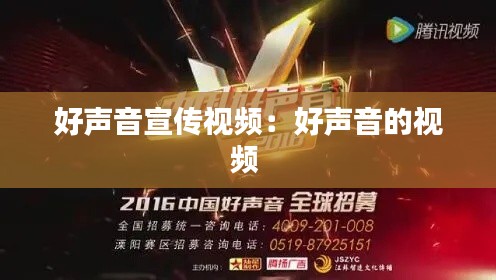 好声音宣传视频：好声音的视频 