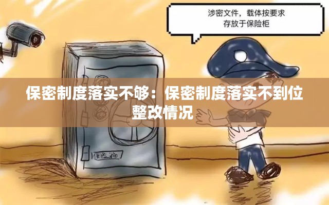 保密制度落实不够：保密制度落实不到位整改情况 