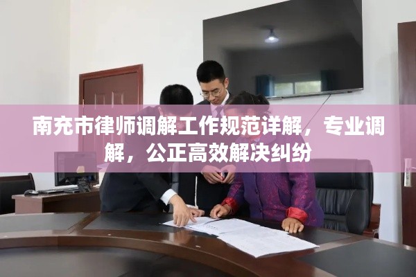 南充市律师调解工作规范详解，专业调解，公正高效解决纠纷