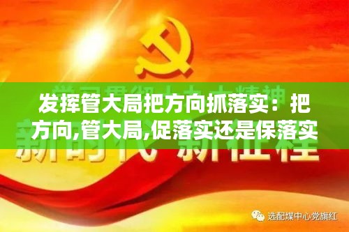 发挥管大局把方向抓落实：把方向,管大局,促落实还是保落实 