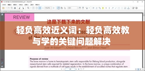 轻负高效近义词：轻负高效教与学的关键问题解决 
