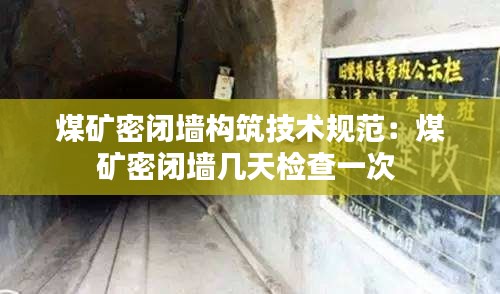 煤矿密闭墙构筑技术规范：煤矿密闭墙几天检查一次 