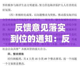 反馈意见落实到位的通知：反馈落实情况 