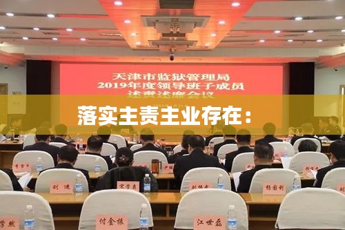 落实主责主业存在： 