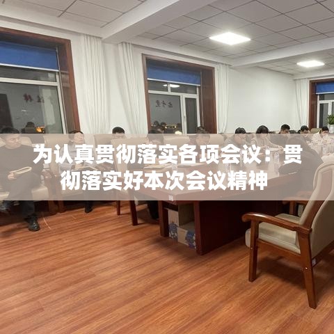 为认真贯彻落实各项会议：贯彻落实好本次会议精神 