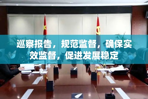 巡察报告，规范监督，确保实效监督，促进发展稳定