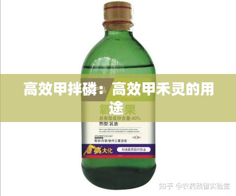 高效甲拌磷：高效甲禾灵的用途 