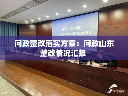 问政整改落实方案：问政山东整改情况汇报 