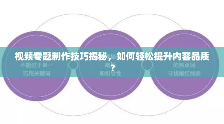 视频专题制作技巧揭秘，如何轻松提升内容品质？