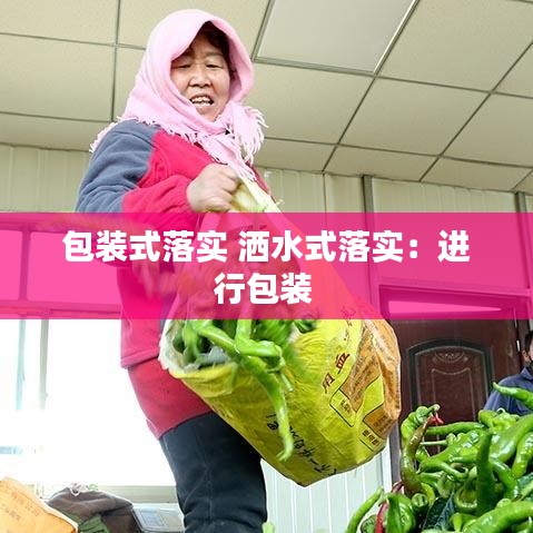 包装式落实 洒水式落实：进行包装 